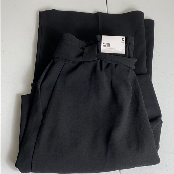 Express High Waisted Wide Leg Paperbag Pants - Picture 7 of 8